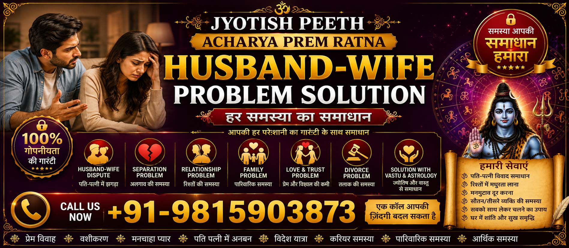 Jyotish Peeth Acharya Prem Ratna +91-9815903873